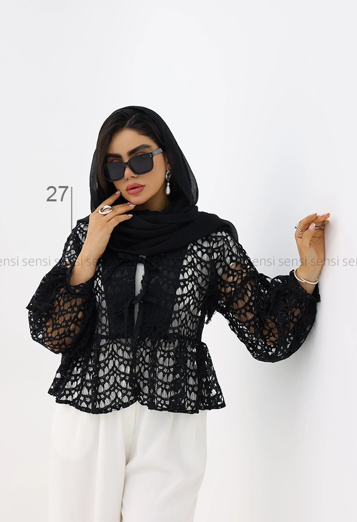 مانتو زنانه عروسکی گیپور کد1006095